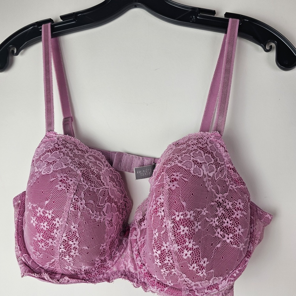 Victoria's Secret Dream Angels 38D‎ Lined Demi Bra Pink Lacce Overlay Romantic